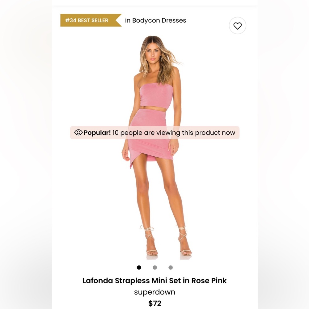 Superdown Lafonda Strapless Mini Set